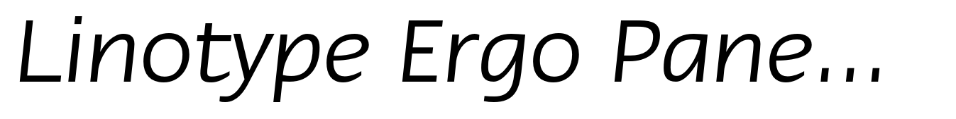 Linotype Ergo Paneuropean Italic